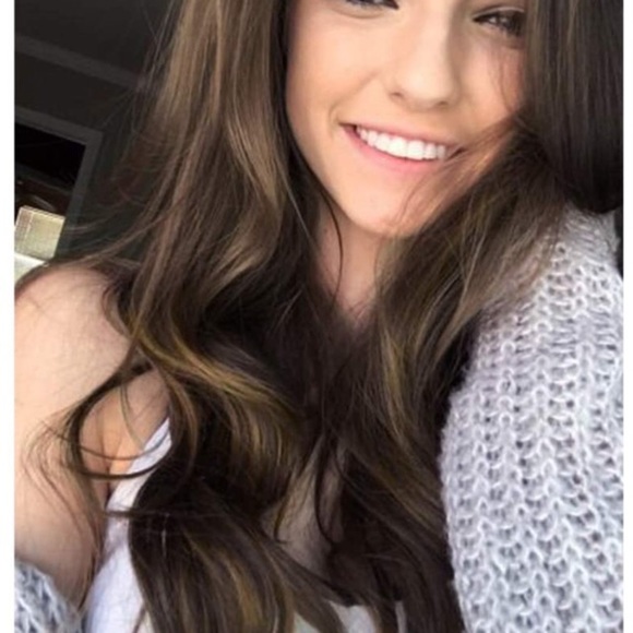 26” Brown Lace Front Long Wavy Wigs main image 4